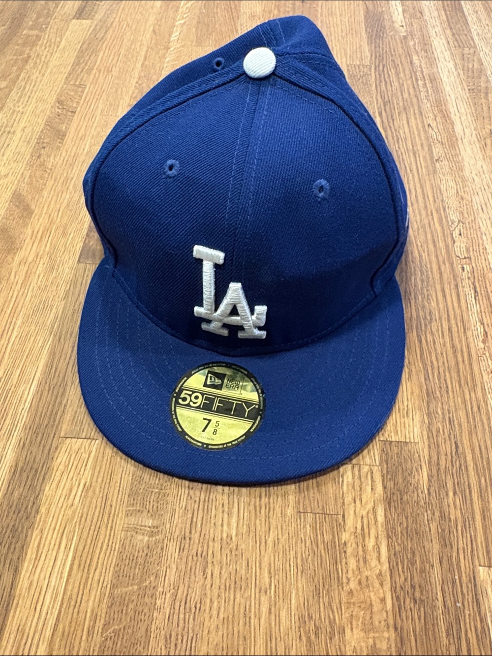 New Era Kids LA Dodgers Deep Blue Fitted Hat with White Logo